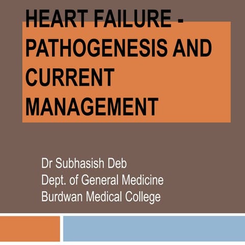 Heart failure - pathogenesis and current management | PPTX