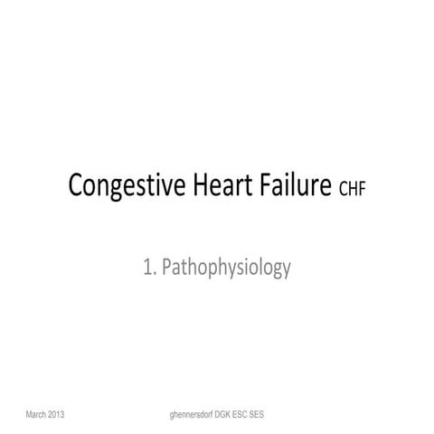 Heart failure 2013 Pathophysiology