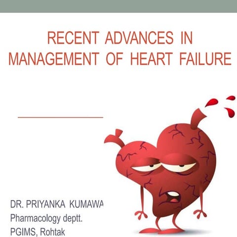 recent advance in pharmacotherapy of Heart failure | PPTX