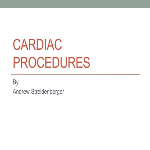 Heart procedures