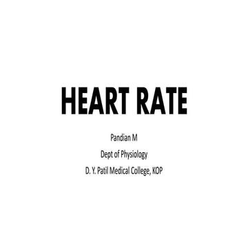 Heart rate by pandian m