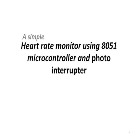 Heart rate monitering using 8051 and sensor