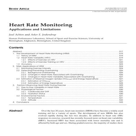 Heart Rate Monitoring
