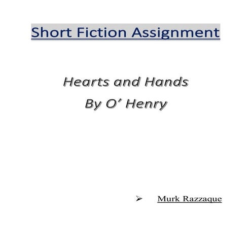 Hearts and Hands by O Henry