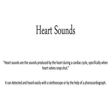 Heart sounds