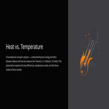 Understanding Heat vs. Temperature: Concepts, Scales, and Heat Transfer ...