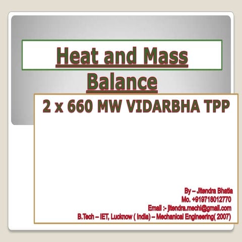 Heat balance diagram