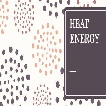 Heat energy transfer