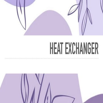 Heat exchanger presentation phe the  she