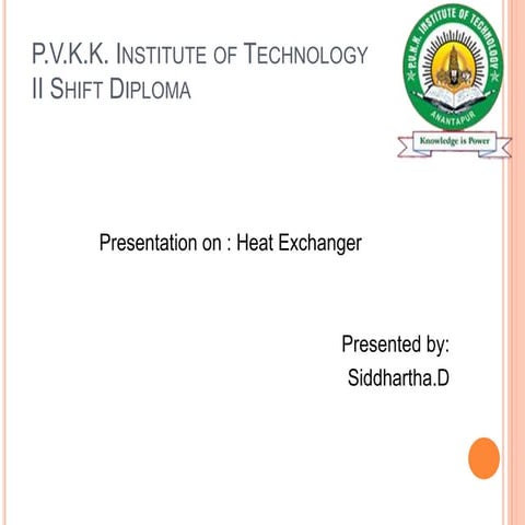 Heat exchanger ppt