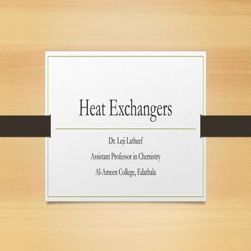 Heat exchangers