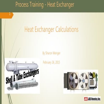 Heat exchanger training 02. 25. 15 