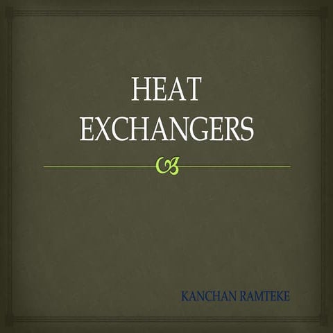 Heat exchanger types and application