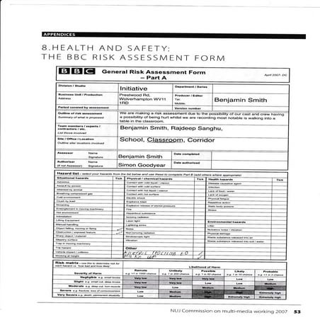 risk assessments for the toilet. | PDF