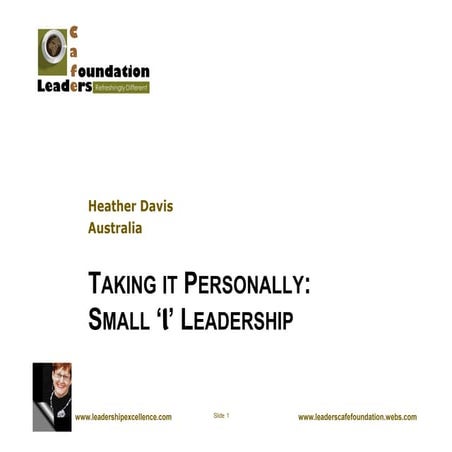 Taking it personally: small 'l' leadership