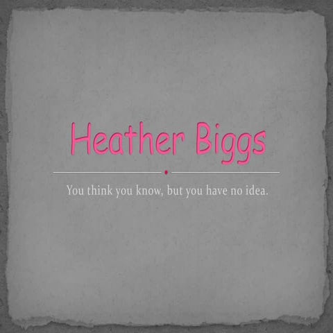Heather Biggs Bag Presentation