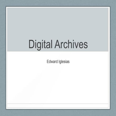 Digital History Class Presentation | PPT