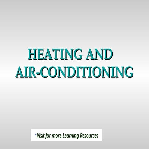 Heating and air conditioning system is vital for Automotive
