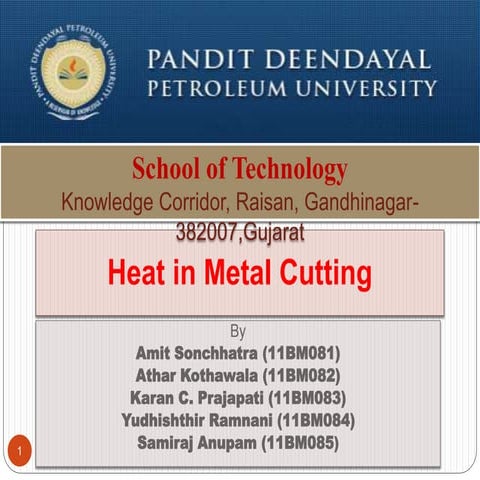 Heat in metal cutting