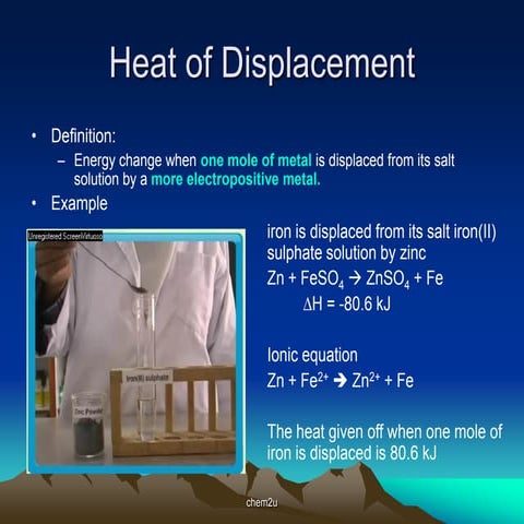 Heat of displacement