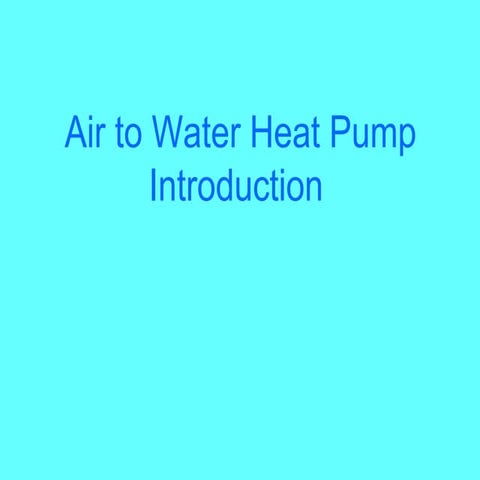 Air to Water Low Temperature Heat Pump