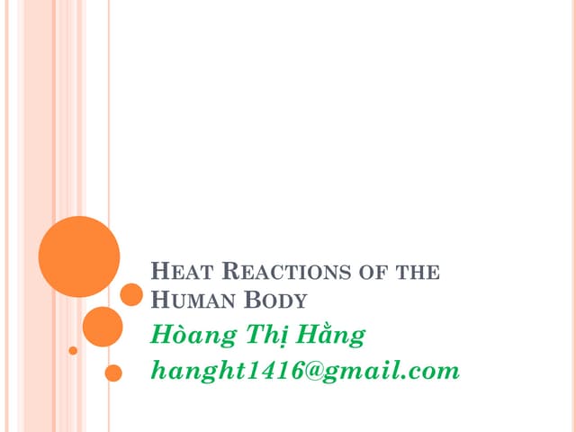 Heat reactions of the human body(hoangthihang)(1) | PPT | Free Download