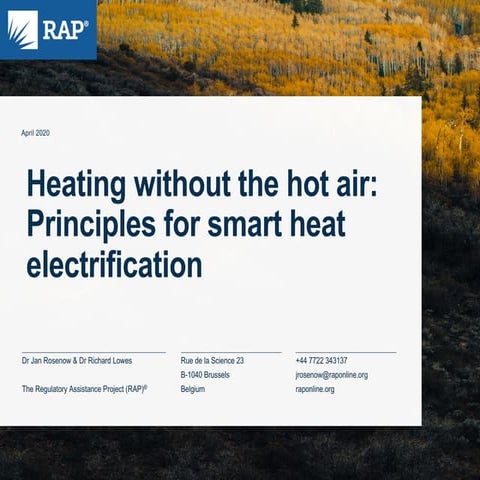 Heating without the hot air: Principles for smart heat electrification