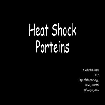 Heat shock proteins