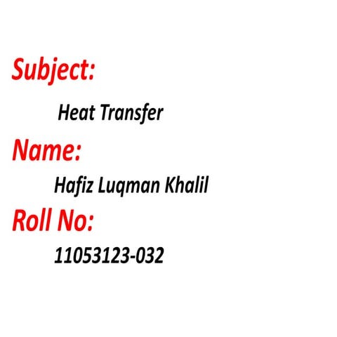 Heat transfer i p pt. (hafiz luqman)