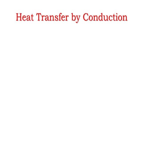Heat transfer by conduction