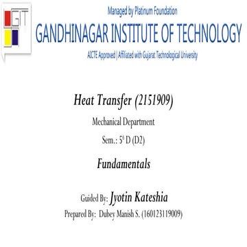Heat transfer fundamentals