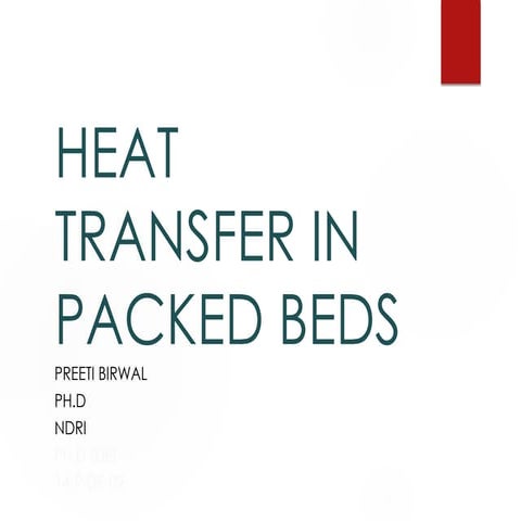 Heat transfer in packed bed