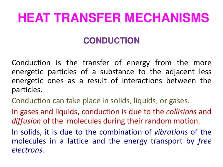 Heat transfer mechanisms 1