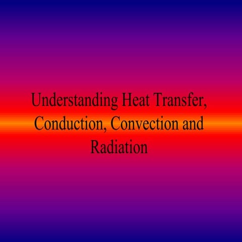 heat transfer Methods- conduction in solid, convection in liquid and gas and ...