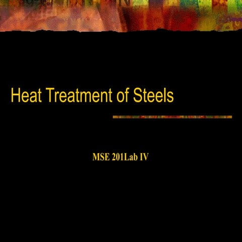 Heat treatment lecture note 