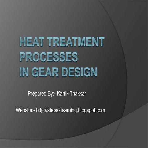 Heat treatment processes