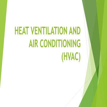 Heat ventilation and air conditioning (hvac)