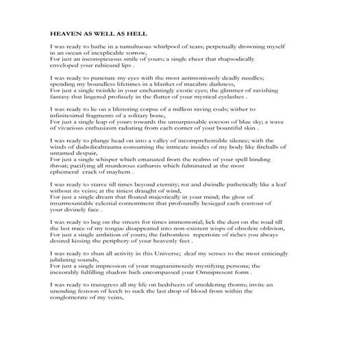 Heaven As Well As Hell