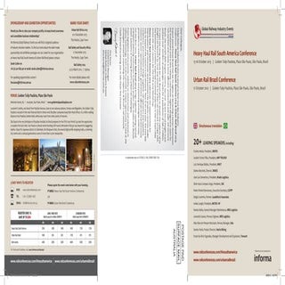 Heavy Haul Rail South America 2013 & Urban Rail Brazil, 15-17 October 2013 | ...