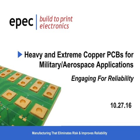 Heavy and Extreme Copper PCBs for Military/Aerospace Applications