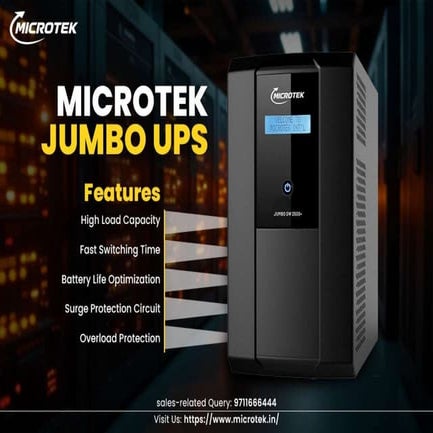 Heavy Duty Jumbo UPS from Microtek – Built for Big Power Needs. | PDF