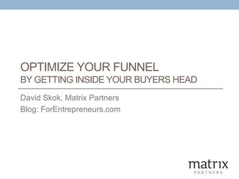 Optimize Your Funnel By Getting Inside Your Buyer's Head