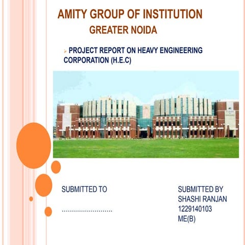 Heavy engineering corporation summer traing project