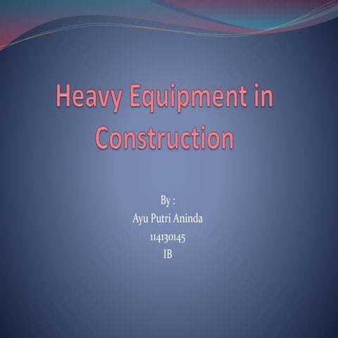 Heavy equipment in construction 2