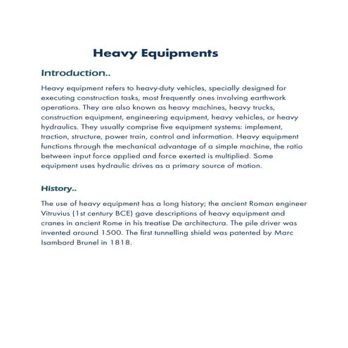 Heavy equipments for site work civil Engineering 