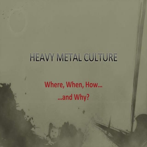 Heavy metal culture