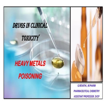 Heavy metal poisoning