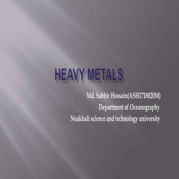 Heavy metals