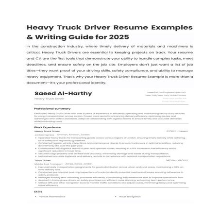 Traffic Marshal Resume Examples & Writing Guide f…