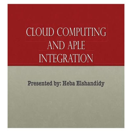 Cloud Computing and Agile Product Line Engineering Integration
